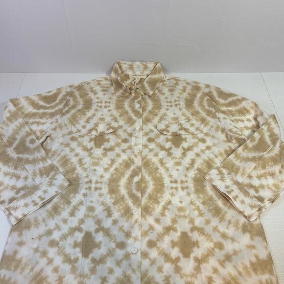 NWT Maurie and Eve Beige and Cream Chasing Light Cotton Maxi Dress Size 8 D0065 - Picture 4 of 8